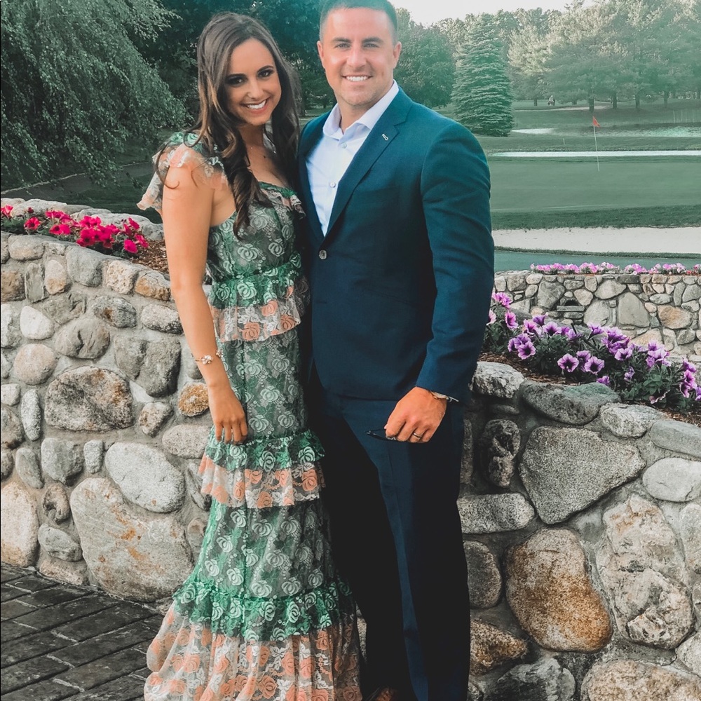 Vici Everlasting Love Tiered Lace Maxi Dress